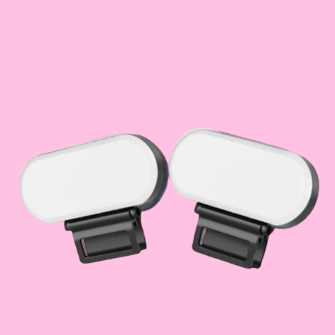Double Pack Digital LED Photography-Grade Light with Multi-Use Clip Accessory